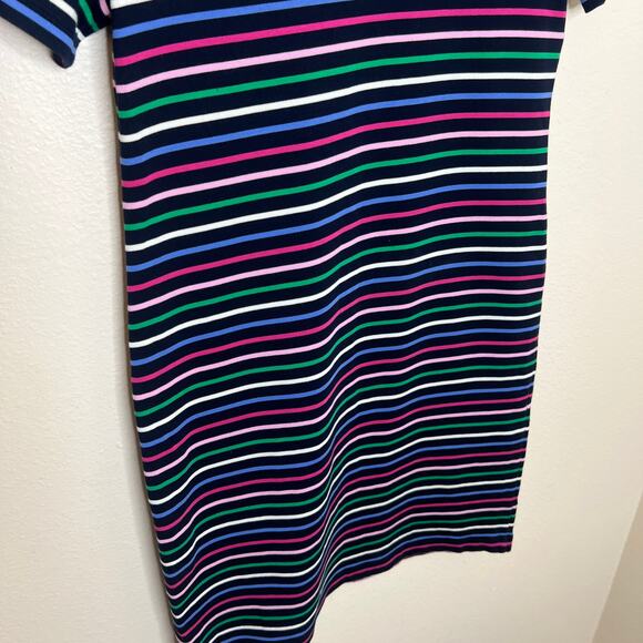 Talbots 100% Cotton Multi Stripe Dress Small - Picture 7 of 11